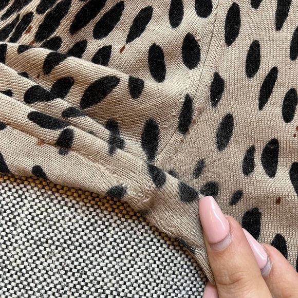 ✨ Vintage Leopard Print J.Crew Merino Wool Cardigan , Size: S - Picture 9 of 17